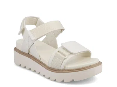 Mia Jony Wedge Sandal In White