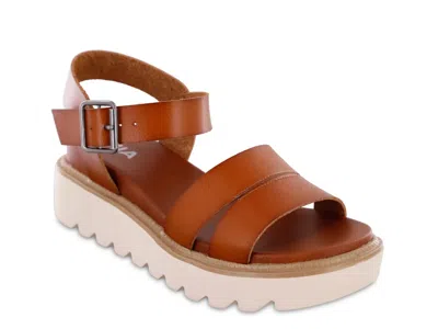 Mia Jovie Wedge Sandal In Orange