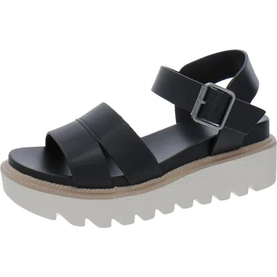 MIA JOVIE WOMENS FAUX LEATHER CASUAL PLATFORM SANDALS