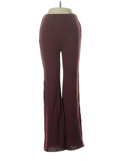 Pre-owned Mia Joy Active Pants In Burgundy