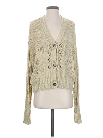 Pre-owned Mia Joy Cardigan Sweater In Tan