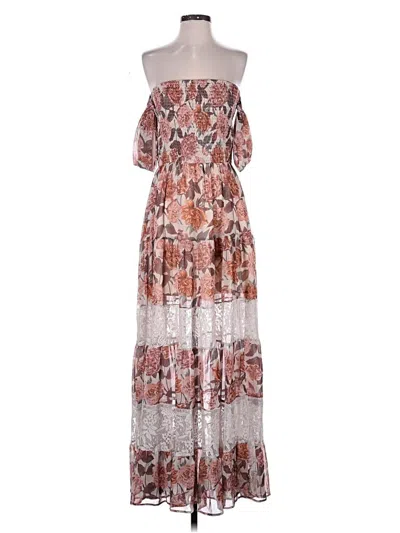 Pre-owned Mia Joy Casual Dress In Brown