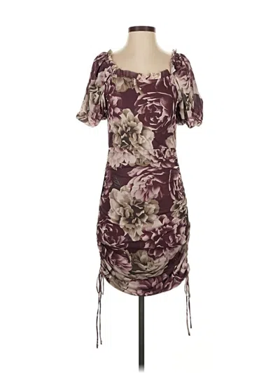 Pre-owned Mia Joy Casual Dress In Burgundy