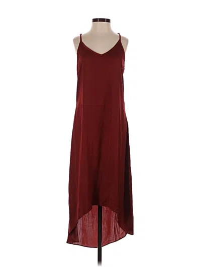 Pre-owned Mia Joy Casual Dress In Burgundy