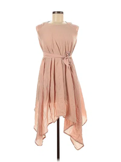 Pre-owned Mia Joy Casual Dress In Tan