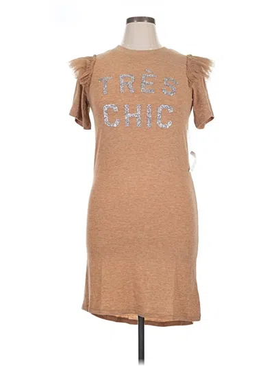 Pre-owned Mia Joy Casual Dress In Tan