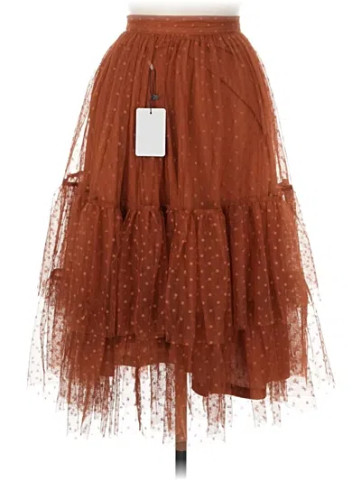 Pre-owned Mia Joy Casual Skirt In Brown