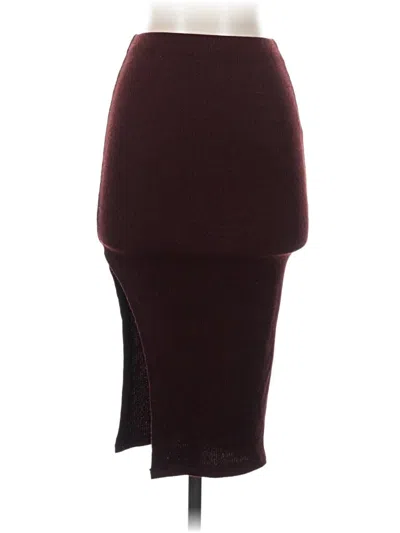 Pre-owned Mia Joy Casual Skirt In Burgundy