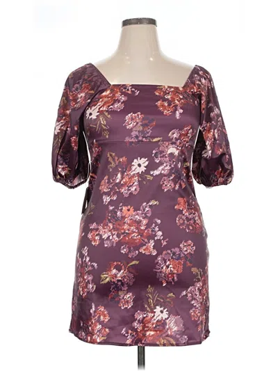 Pre-owned Mia Joy Cocktail Dress In Burgundy