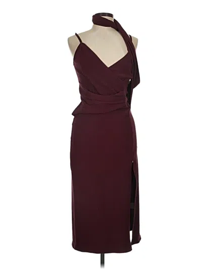 Pre-owned Mia Joy Cocktail Dress In Burgundy