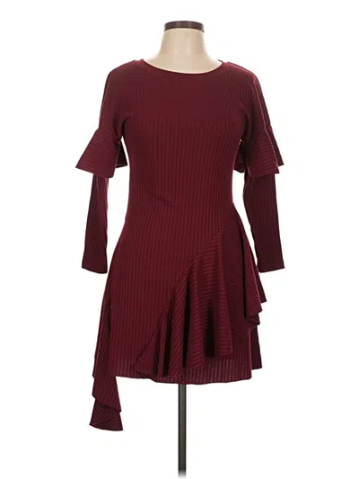 Pre-owned Mia Joy Cocktail Dress In Burgundy