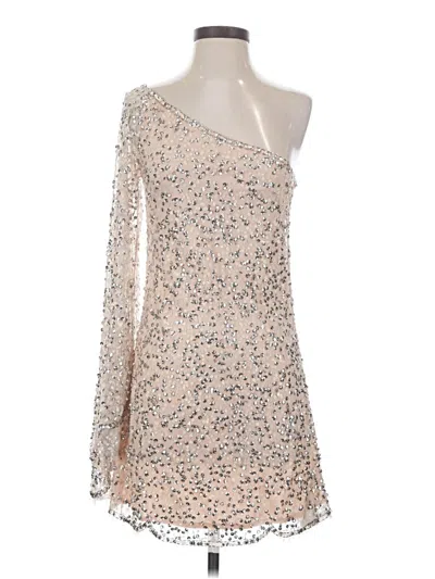 Pre-owned Mia Joy Cocktail Dress In Tan