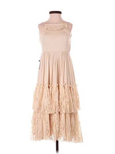 Pre-owned Mia Joy Cocktail Dress In Tan