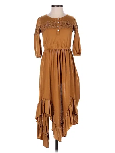 Pre-owned Mia Joy Kids' Dress In Brown