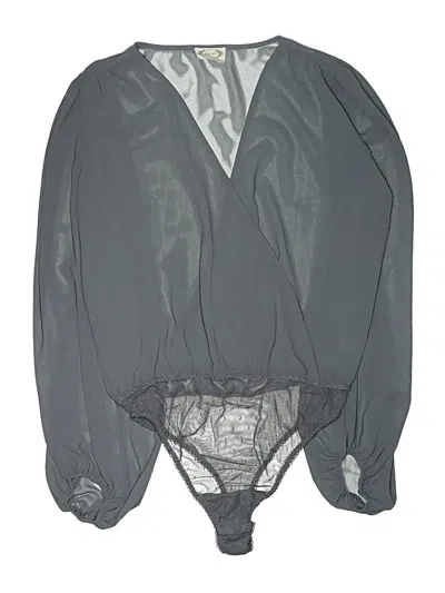 Pre-owned Mia Joy Long Sleeve Blouse In Gray