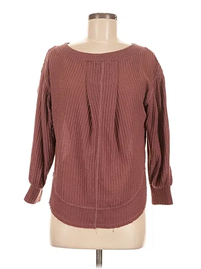 Pre-owned Mia Joy Pullover Sweater In Burgundy