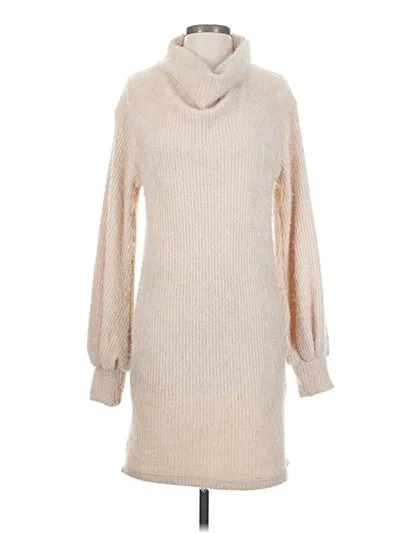 Pre-owned Mia Joy Turtleneck Sweater In Tan