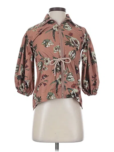 Pre-owned Mia Joy Windbreaker Jacket In Brown