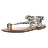 Mia Julianne Womens Faux Leather Snake Print Slingback Sandals In Multi