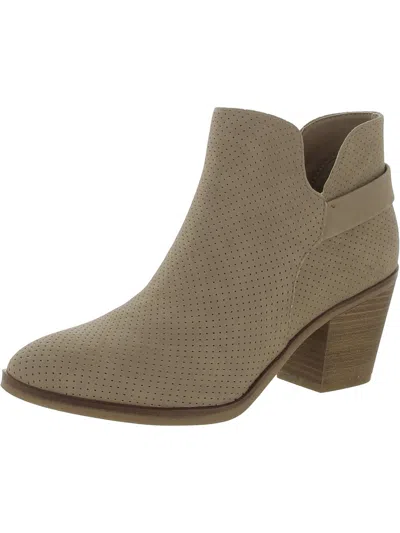 Mia Jullep Womens Faux Suede Almond Toe Booties In Multi