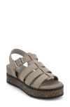 Mia Kaja Platform Fisherman Sandal In Brown