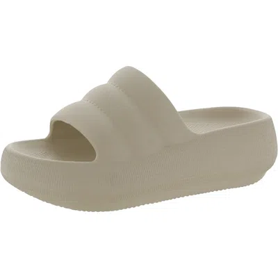 Mia Kandy Womens Slip On Casual Platform Sandals In Beige