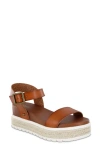 Mia Hayley Platform Sandal In Cognac