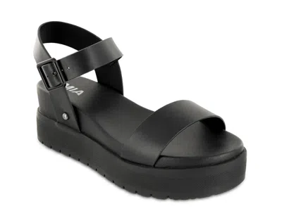 Mia Kayci Platform Wedge Sandal In Black