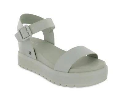 Mia Kayci Platform Wedge Sandal In White