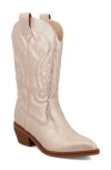 Mia Kelsha Metallic Western Boot In Gold/gold