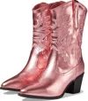 Mia Kendra Metallic Boot In Rose Gold In Black