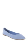 Mia Kerri Pointed Toe Flat In Baby Blue