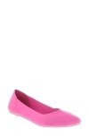 Mia Kerri Pointed Toe Flat In Hot Pink