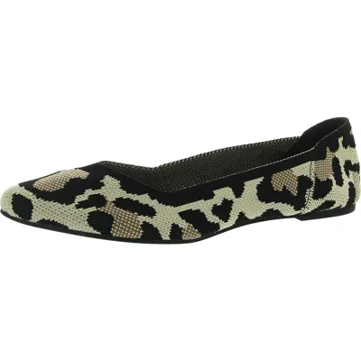 Mia Kerri Womens Pointed Toe Slip On Ballet Flats In New Leopard