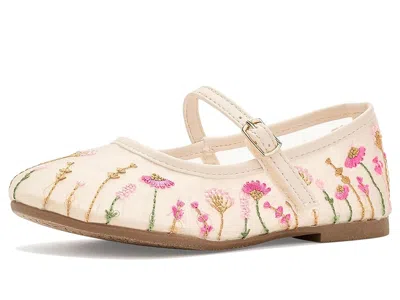 Mia Kescia (little Kid/big Kid) Girls Shoes Bone Floral : 3 Little Kid M, Textile In Brown