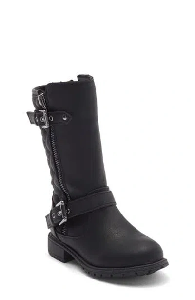 Mia Kids' Lil Gentri Moto Boot In Black