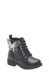 Mia Kids' Lil Violet Combat Boot In Black