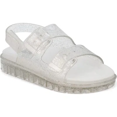 Mia Kids' Lolli Clear Glitter Sandal In Transparent