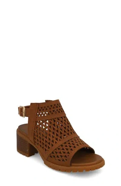 Mia Kids' Mollee Block Heel Sandal In Brown