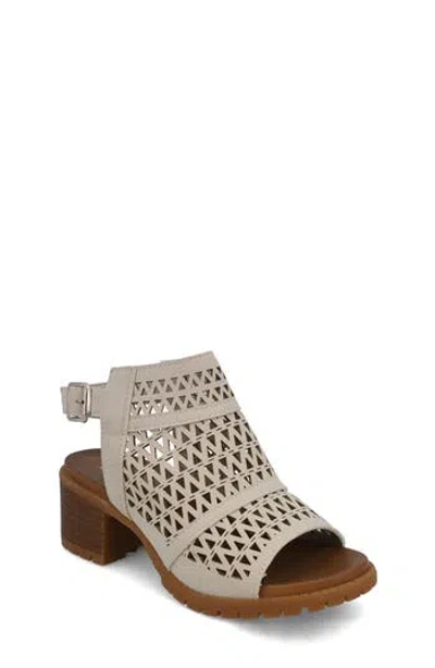 Mia Kids' Mollee Block Heel Sandal In White