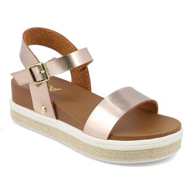 Mia Kids' Pyper Platform Sandal In Soft Gold