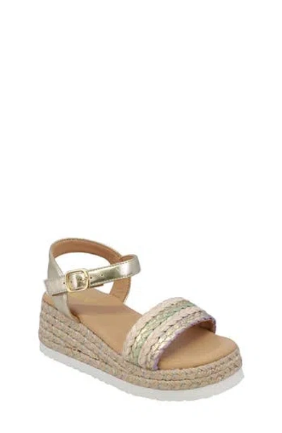Mia Kids' Zhara Espadrille Platform Sandal In Gold
