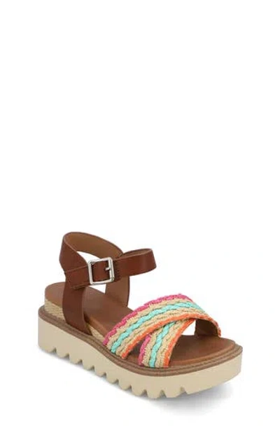 Mia Kids' Zhella Platform Wedge Sandal In Brown