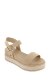 Mia Kiera Espadrille Platform Sandal In Sand