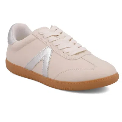 Mia "klair" Faux Suede & Leather Sneakers In Pink