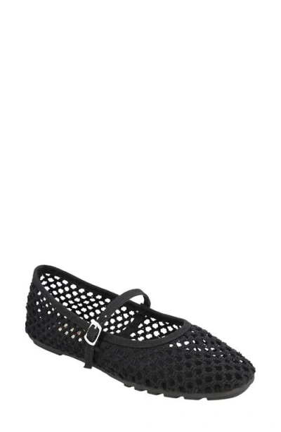 Mia Kora Mary Jane Flat In Black