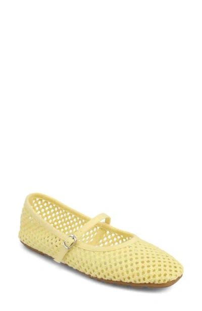Mia Kora Mary Jane Flat In Yellow