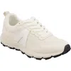 Mia Krash Mesh Sneaker In Off White/white