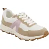 Mia Krash Mesh Sneaker In Sand/lilac/white