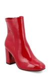 Mia Womens Laceless Dressy Booties In Red